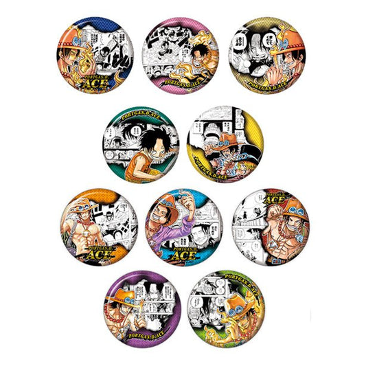 [One Piece] Collection Can Badge "HEROES" [Portgas D. Ace] - Otaku Collectives