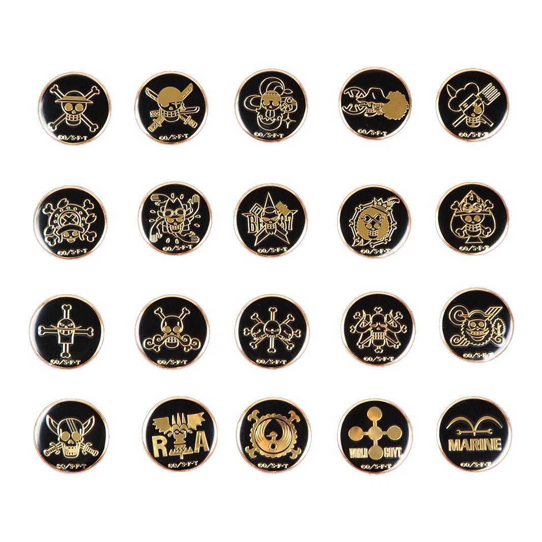 [One Piece] Metal Emblem Badge Collection ~Straw Hat Pirates and Four Emperors~ - Otaku Collectives